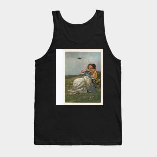 Mother And Child Vintage Art-Available As Art Prints-Mugs,Cases,Duvets,T Shirts,Stickers,etc Tank Top